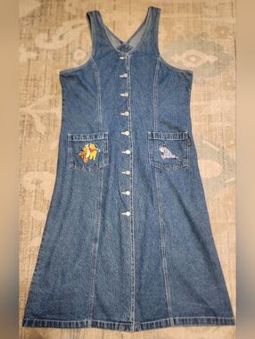 Vintage Pooh Disney Denim Dress. Size 18. EUC